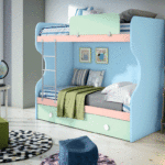 Litera de 90 x 190 con cama nido