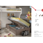 Litera con canapé abatible inferior