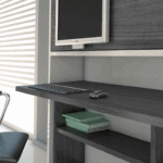 Litera abatible con mesa estudio en la parte inferior de 90 x 190