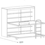 Litera abatible con estanterías interiores