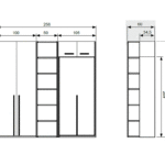 Camas abatibles verticales de 90 x 190 con librería y armario