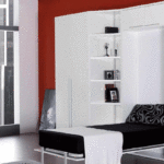 Camas abatibles verticales de 90 x 190 con librería y armario