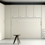 Camas abatibles de matrimonio con altillos y armarios