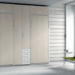 Litera abatible vertical con armarios