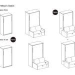 Cama abatible vertical con sofá delante