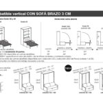 Cama abatible vertical con sofá delante