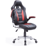 silla-estudio-rojo-negro Silla de estudio en polipiel negro y rojo