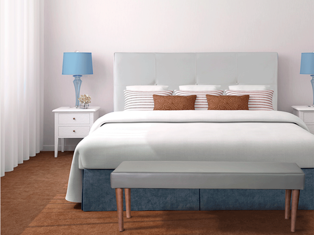 Cabezal tapizado con diseño y calidad.