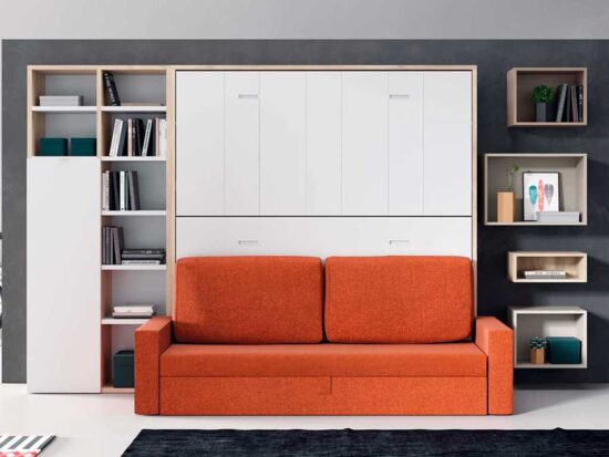 Litera abatible con sofa delante