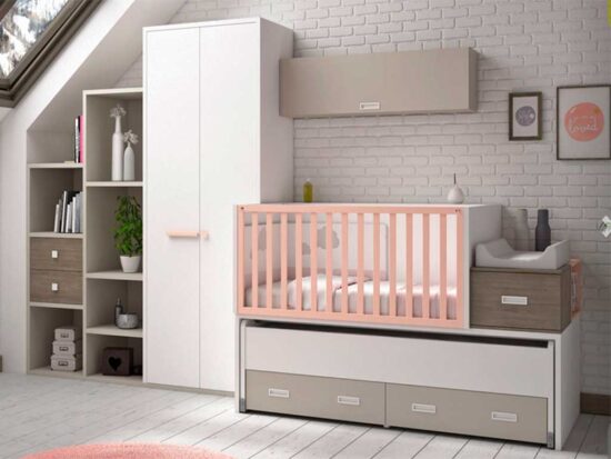 cuna-convertible-rose CUNA CONVERTIBLE EN HABITACIÓN JUVENIL