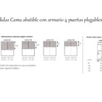Cama abatible con medidas