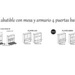 Cama abatible con armario y mesa