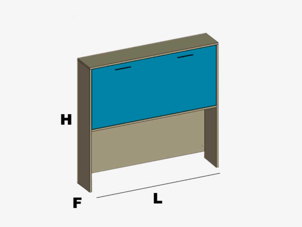 Litera abatible con cama nido con cajones