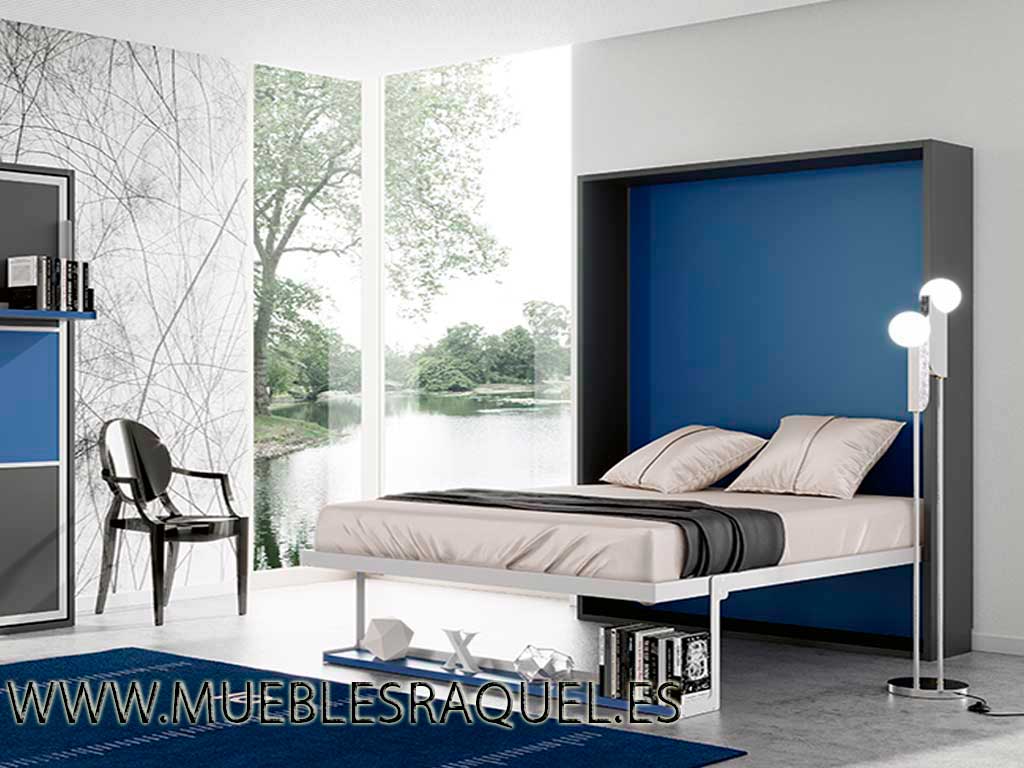 Cama abatible vertical con estante