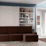 Cama abatible de matrimonio con litera superior