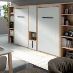 CAMAS-ABATIBLES-GEMELAS Camas abatibles verticales con armarios y librerías