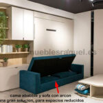 Cama abatible vertical con sofa