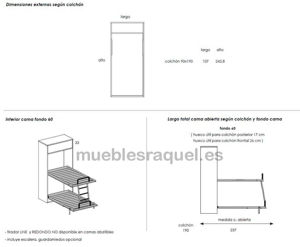 litera abatible vertical con altillo