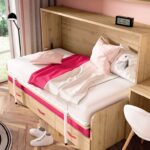 Cama abatible horizontal con sofa y cajones