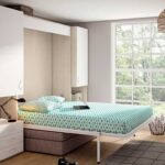 Cama abatible vertical con sofá