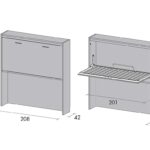 LITERA ABATIBLE 3 CAMAS ML MEDIDAS