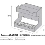 Litera de matrimonio con 3 camas modelo ML. 3 camas en un mismo espacio