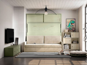 Cama abatible con altillo y sofá OT71