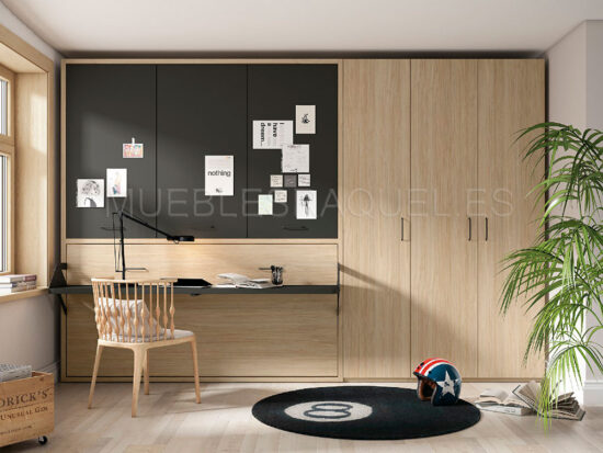 Cama abatible con mesa y armario OT67