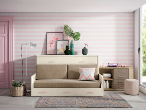 cama abatible con sofá con cajones OT76 transporte gratuito