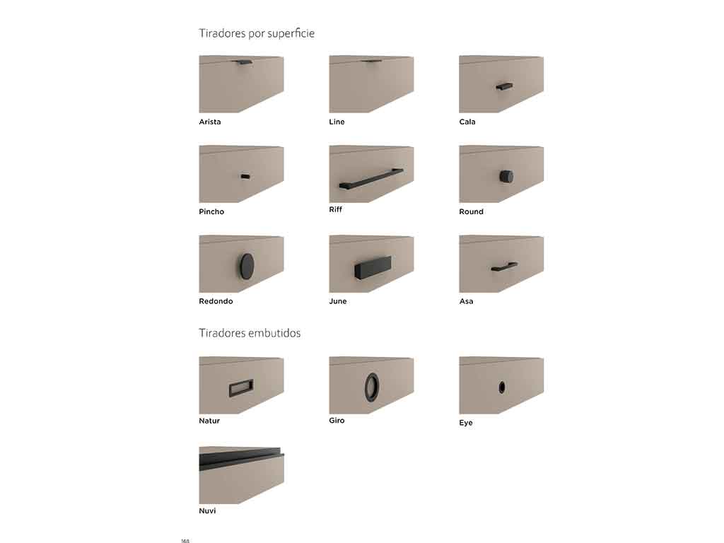 opciones tiradores dormitorio matrimonio gt
