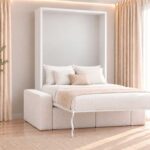 cama abatible con sofá abierta, calidad y diseño